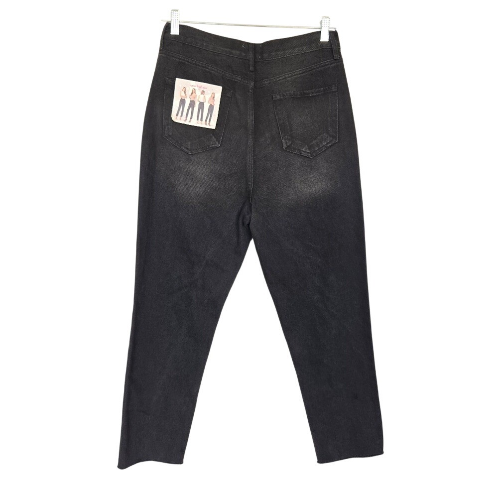 Simple Society Black Rhinestone Straight Denim Jeans Size 9/29 Glam Y2K Party - Picture 4 of 12